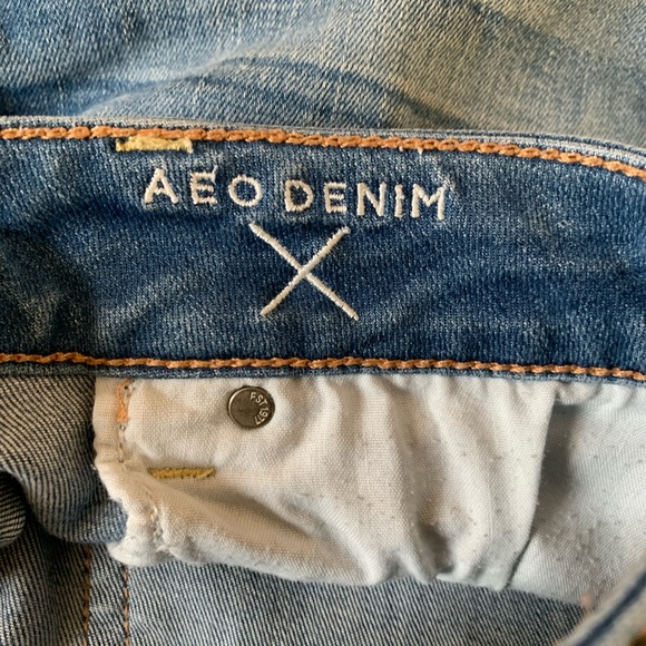 American Eagle Jeans Womens Size 0 Short Blue Super Stretch Jegging AEO Denim - Picture 7 of 8
